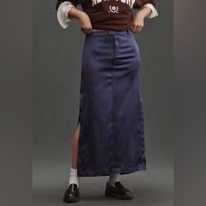 ANTHROPOLOGIE NAVY TROUSER SKIRT SIZE 6